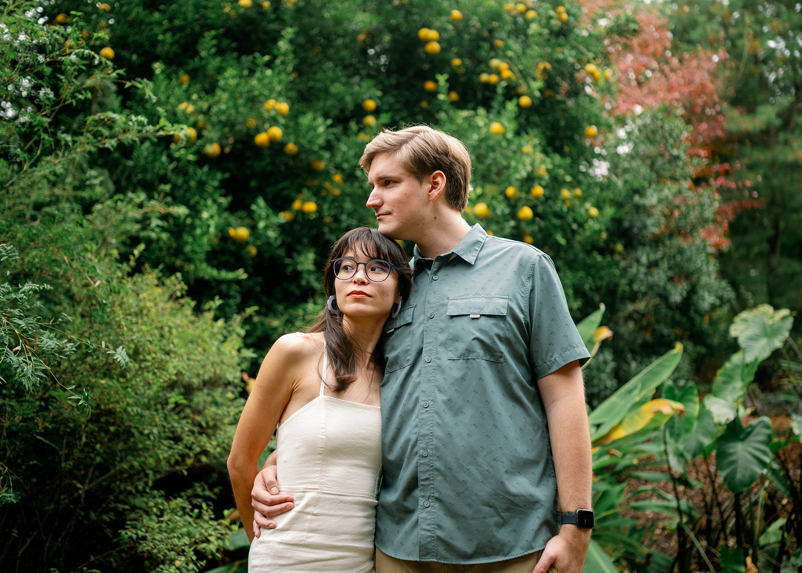 Ngara and Lucian looking right