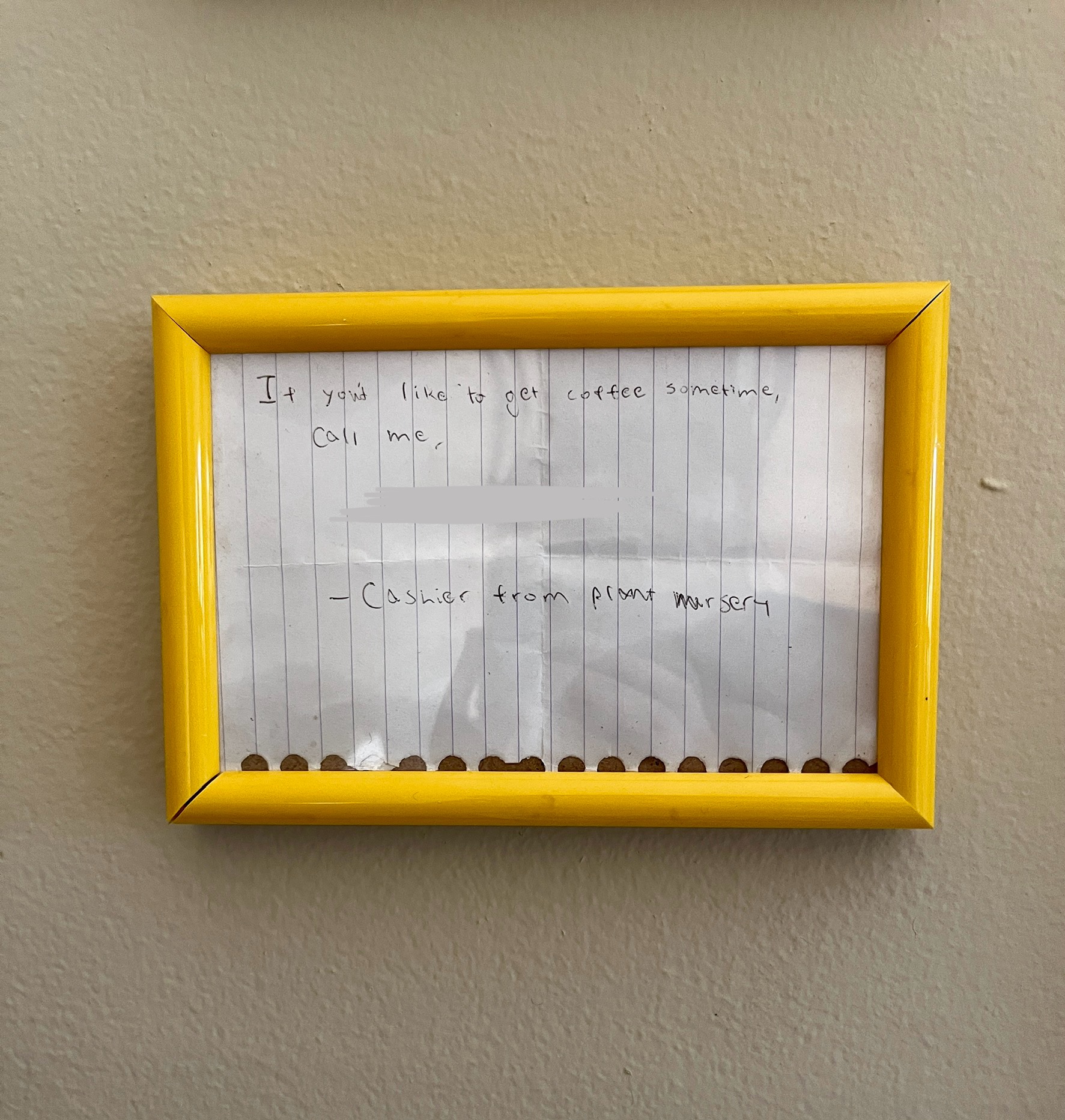 Lucian's first note to Ngara requesting a call